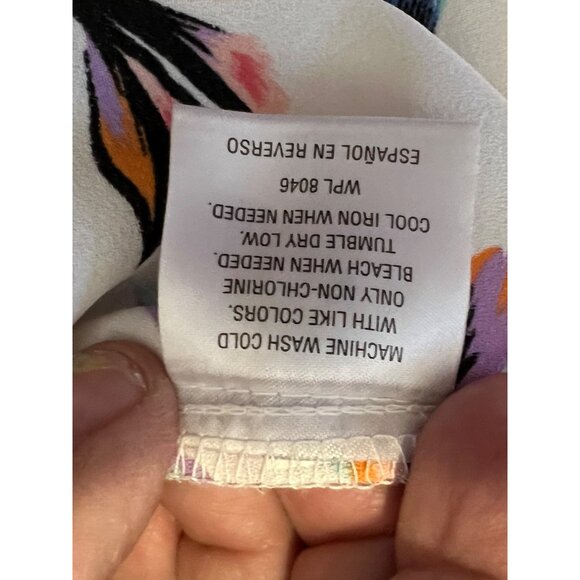 Bar III Small Printed Ribbon-Strap Off-The-Shoulder Top Multi Color Ruffle - Picture 4 of 11